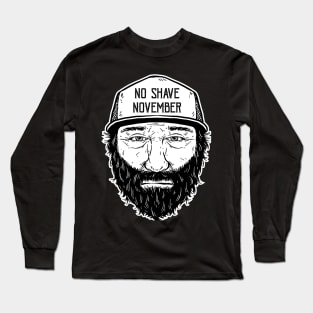 No shave November beard man Long Sleeve T-Shirt